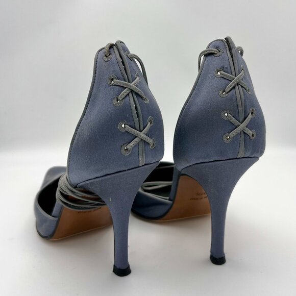 Christian Dior Heels – Size 37.5 EUR, Periwinkle Blue Satin - Picture 4 of 6